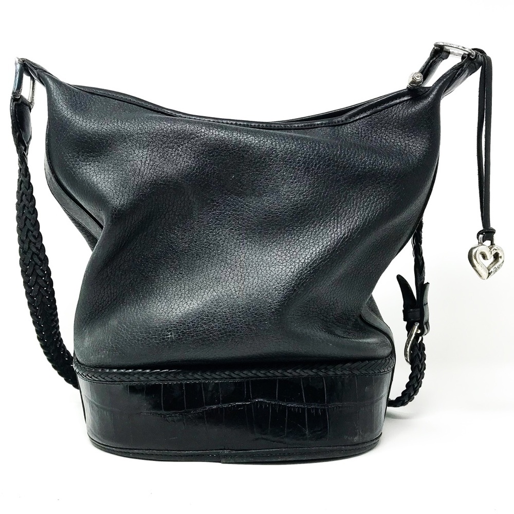 Black Leather Brighton Bag